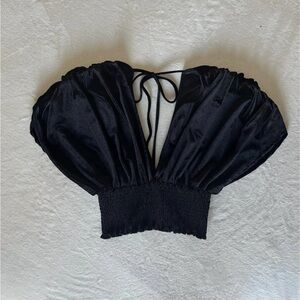 Elegant Black Velvet Top